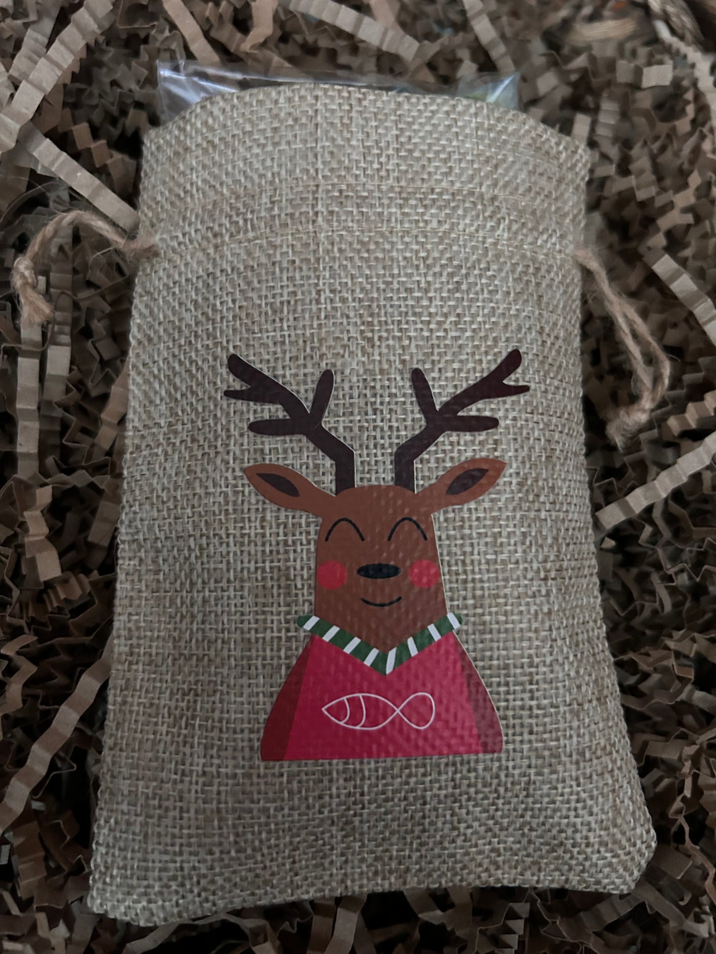 Christmas Jute Gift Bag - Small to medium dog (100g)